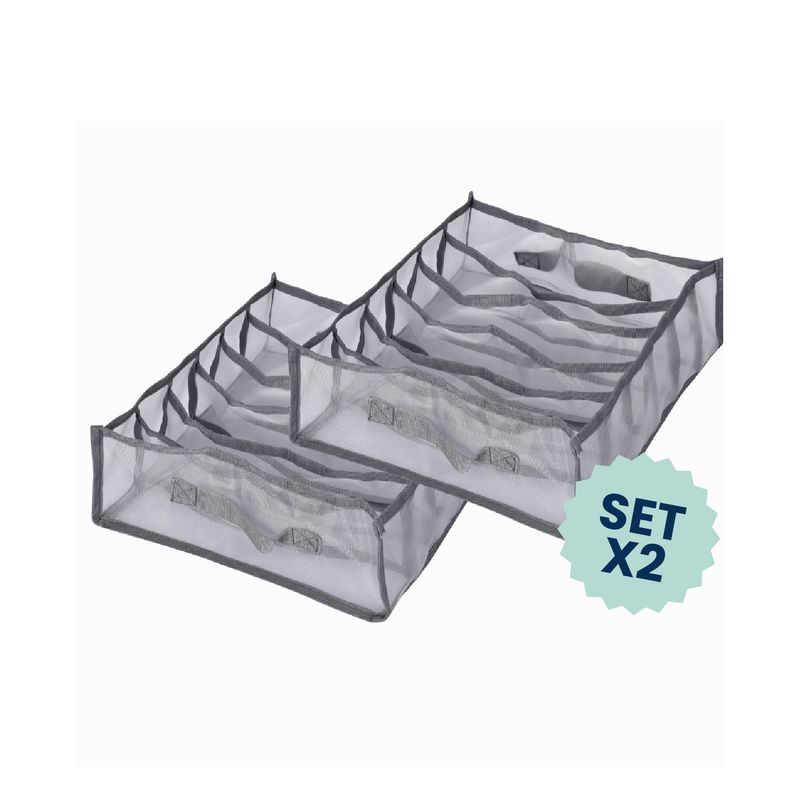 Set organizador de ropa - mesh (6 compartimentos)