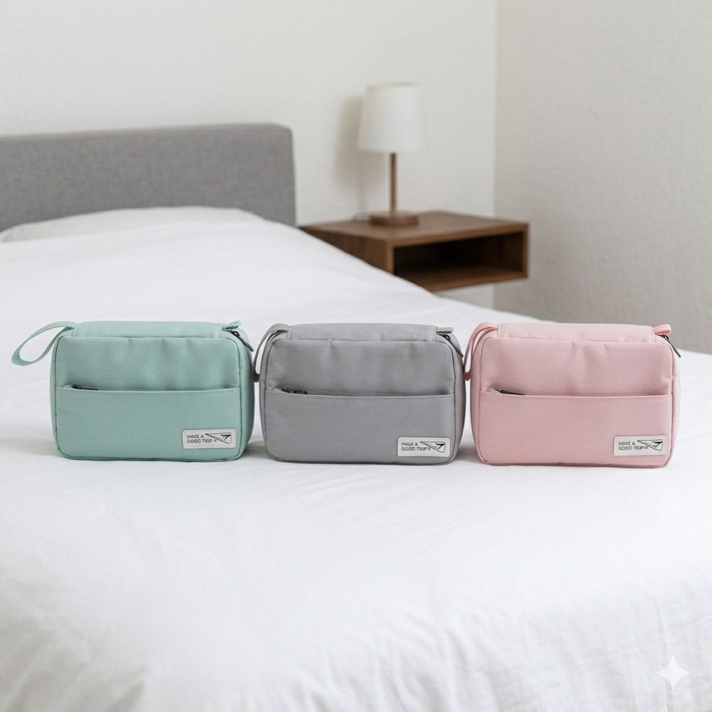 Cosmetiquera de viaje con colgador