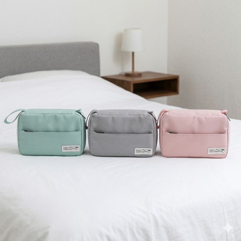 Cosmetiquera de viaje con colgador Cosmetiquera de viaje con colgador