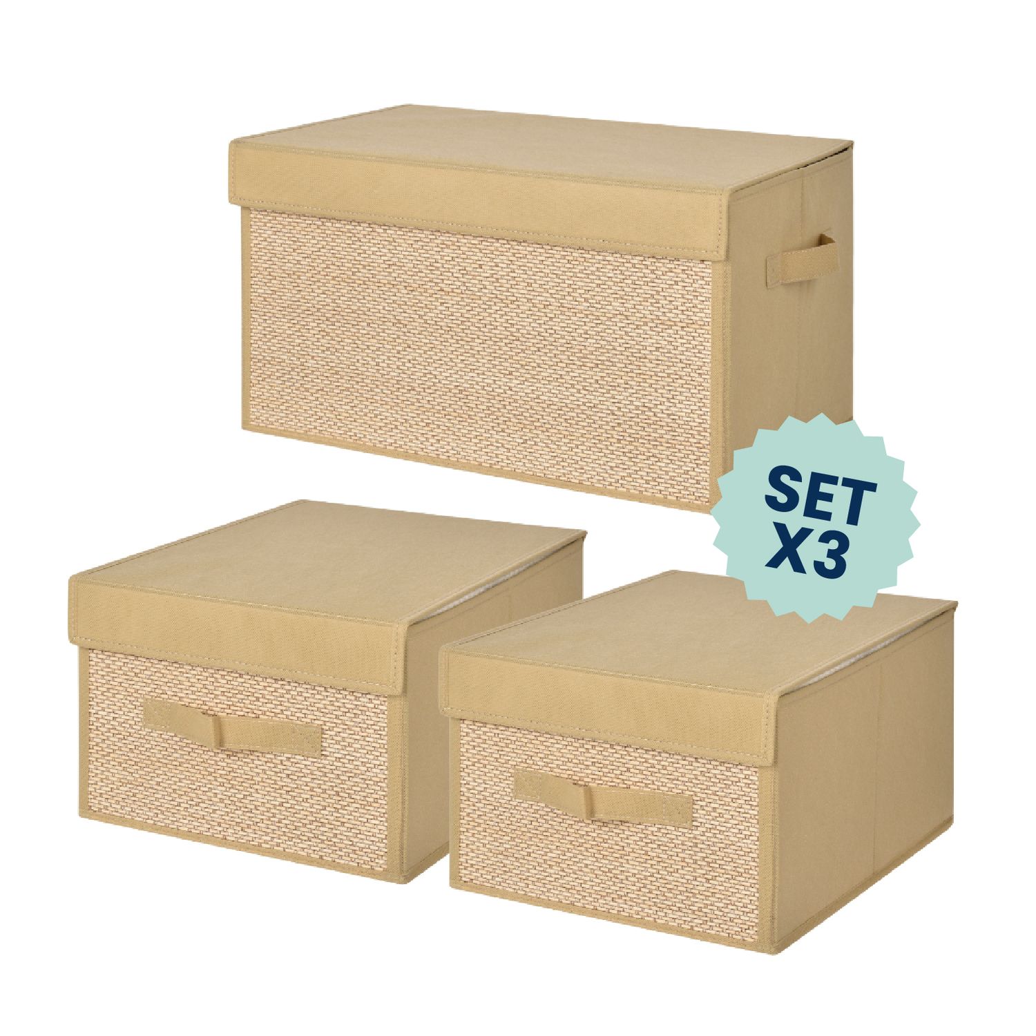 Set 3 - Cajas de almacenamiento (2S + 1L) Set 3 - Cajas de almacenamiento (2S + 1L)