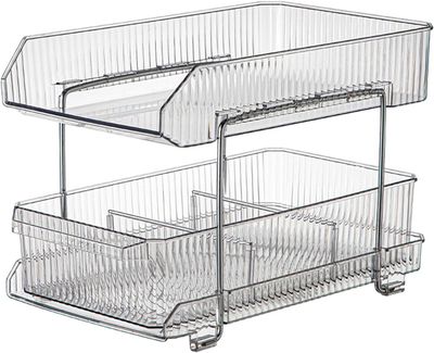 Organizador de 2 niveles con bandeja Organizador de 2 niveles con bandeja