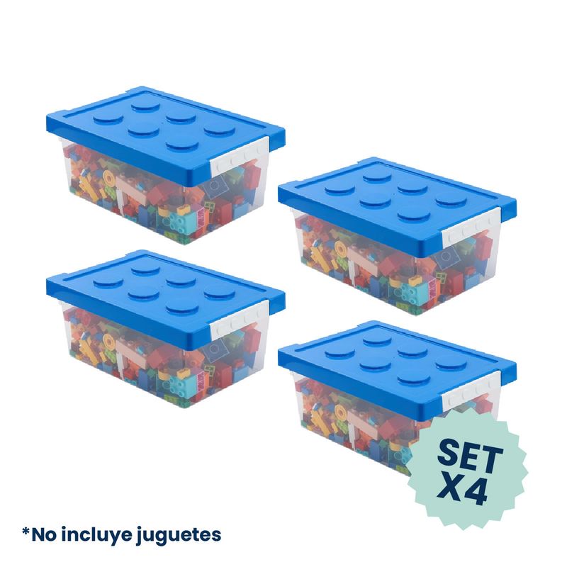 Set 4 - Cajas para juguetes azules Set 4 - Cajas para juguetes azules
