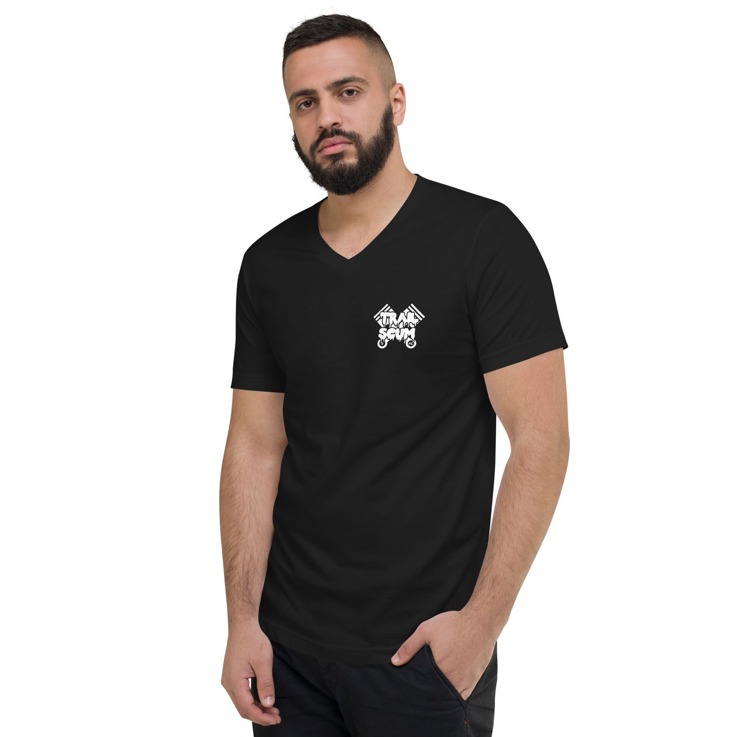 TrailScum Dos Logo | V-Neck T-Shirt
