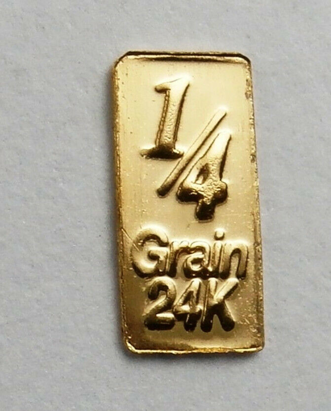 GOLD BULLION BAR 1/60th gram pure 24k fractional gold 999