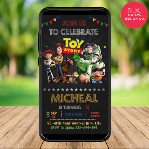 Toy Story Personalized Birthday Party Electronic Invitation