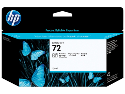HP 72 130-ml Photo Black DesignJet Ink Cartridge, C9370A