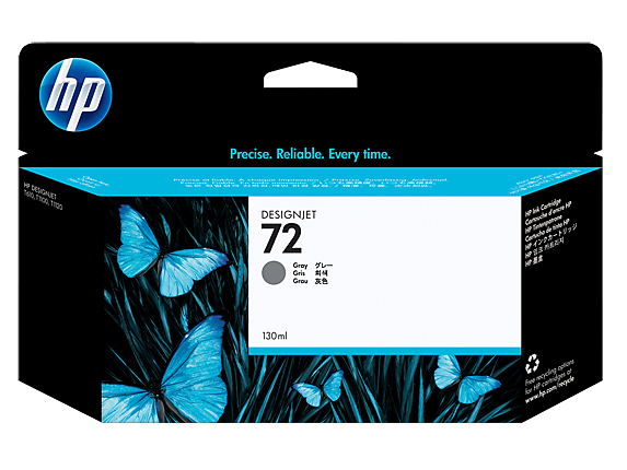 HP 72 130-ml Gray DesignJet Ink Cartridge, C9374A