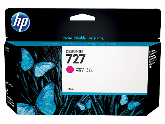 HP 727 130-ml Magenta DesignJet Ink Cartridge, B3P20A