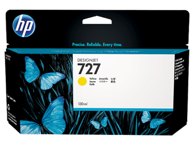 HP 727 130-ml Yellow DesignJet Ink Cartridge, B3P21A
