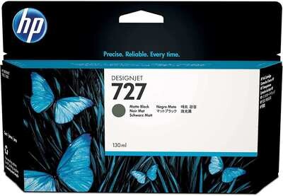 HP 727 130-ml Matte Black DesignJet Ink Cartridge, B3P22A
