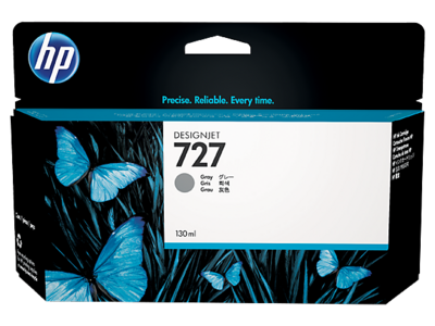 HP 727 130-ml Gray DesignJet Ink Cartridge, B3P24A