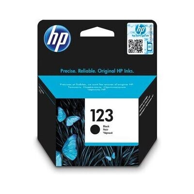 HP 123 Black Original Ink Cartridge (F6V17AE)