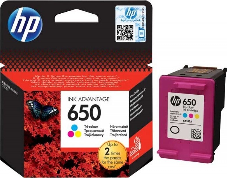 HP 650 Tri-color Original Ink Advantage Cartridge (CZ102AK)