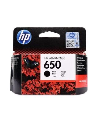 HP 650 Original Ink Advantage Cartridge, Black, (CZ101AK)