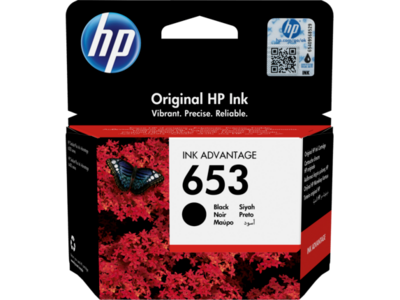 HP 653 Black Original Ink Advantage Cartridge (3YM75AE)