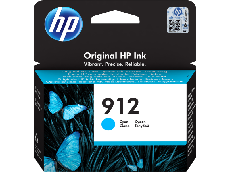 HP 912 Cyan Original Ink Cartridge (3YL77AE)