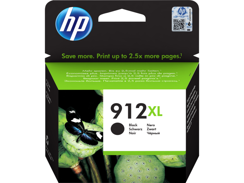 HP 912XL High Yield Black Original Ink Cartridge
 (3YL84AE)