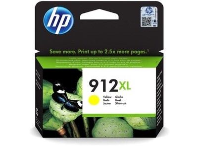 HP 912XL High Yield Yellow Original Ink Cartridge
 (3YL83AE)
