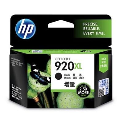 HP 920XL High Yield Black Original Ink Cartridge
 (CD975AE)