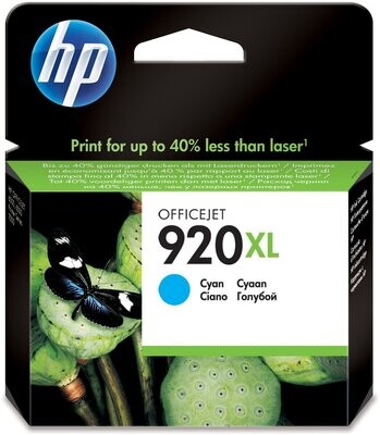 HP 920XL High Yield Cyan Original Ink Cartridge
 (CD972AE)