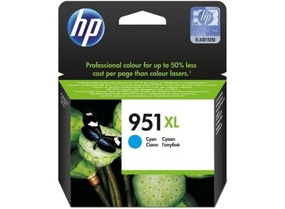 HP 951XL High Yield Cyan Original Ink Cartridge
 (CN046AE)