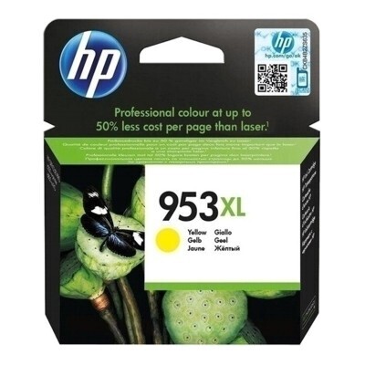 HP 953XL High Yield Yellow Original Ink Cartridge
 (F6U18AE)