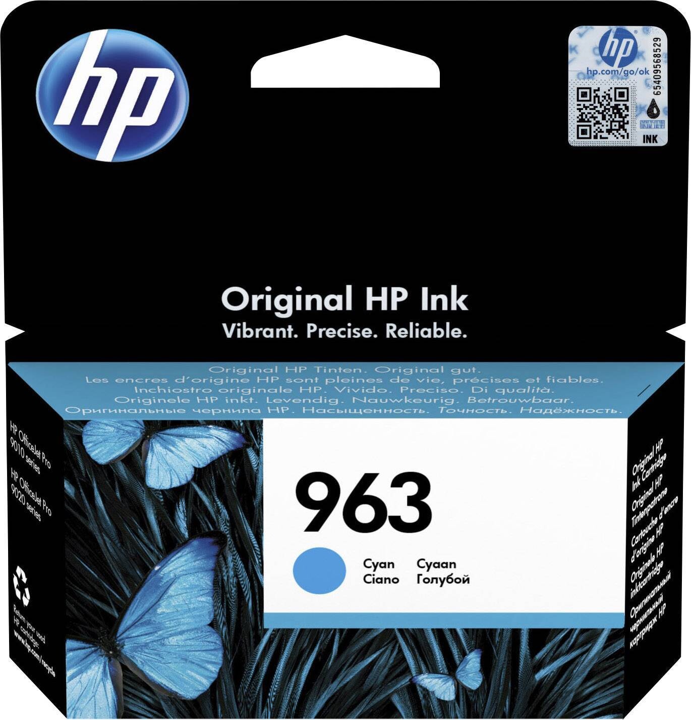 HP 963 Cyan Original Ink Cartridge
 (3JA23AE)