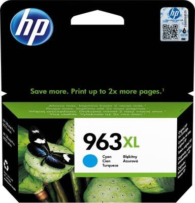 HP 963XL High Yield Cyan Original Ink Cartridge
 (3JA27AE)