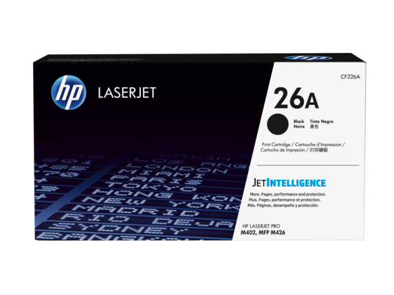 HP 26A Black Original LaserJet Toner Cartridge
(CF226A)