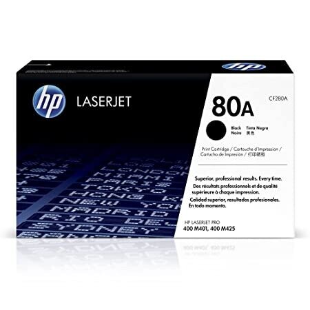 HP 80A Black Original LaserJet Toner Cartridge
 (CF280A)