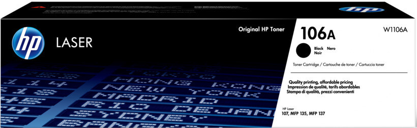 HP 106A Black Original Laser Toner Cartridge
 (W1106A)