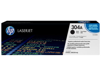 HP 304A Black LaserJet Toner Cartridge
(CC530A)