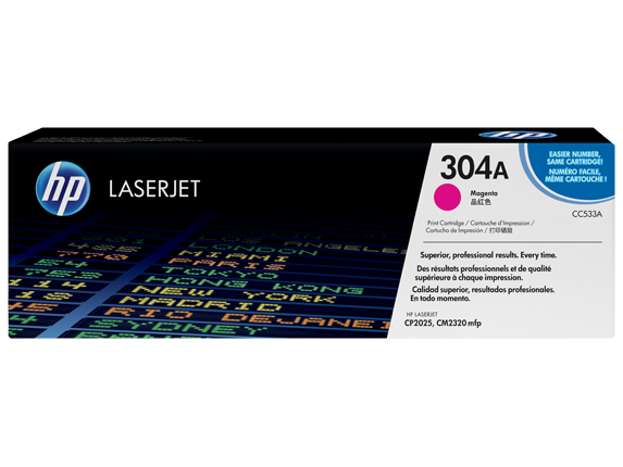 HP 304A Magenta Original LaserJet Toner Cartridge
(CC533A)