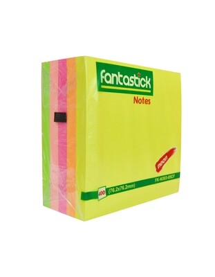 Fantastick Sticky Notes 3in x 3in (5 Neon Colors)