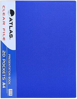 Atlas Clear File / Presentation Book with Transparent Pockets, A4 &amp; Foolscap size