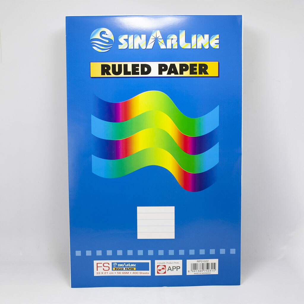 SinarLine Unfolded Ruled Paper, Foolscap Size