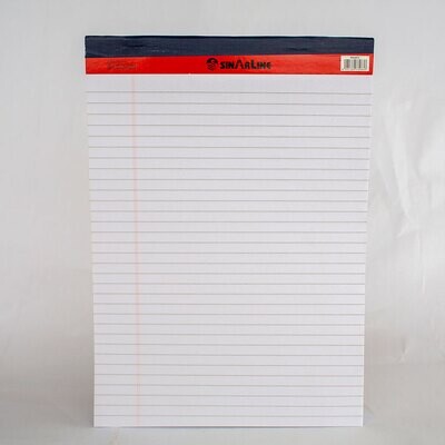 SinarLine Legal Pad / Writing Pad, Ruled, White