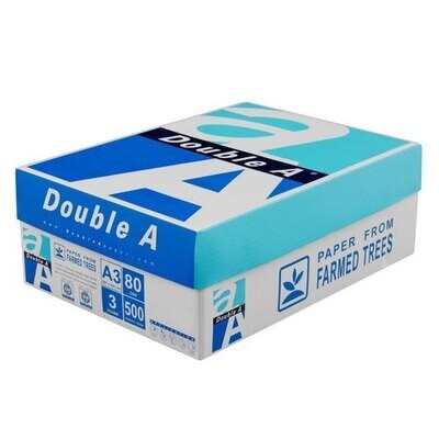 Double A Premium, Printing Paper, A3 Size, 80 gsm