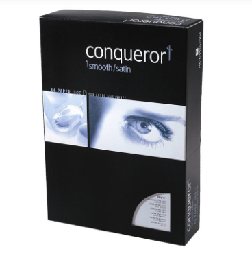 Conqueror High White Wove Paper 100 GSM, A4 Size, White