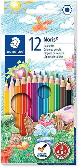 Staedtler Noris Club 144 NC12 ST Hexagonal Coloured Pencil (12-Colours)