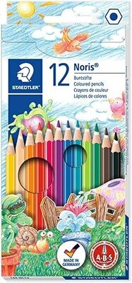 Staedtler Noris Club 144 NC12 ST Hexagonal Coloured Pencil (12-Colours)