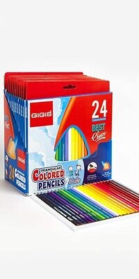 GiGiS Premium Quality Color Pencils 12 Dual Ended Pencils (24 COLORS)
