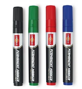 Unimax Permanent Markers, various colours
