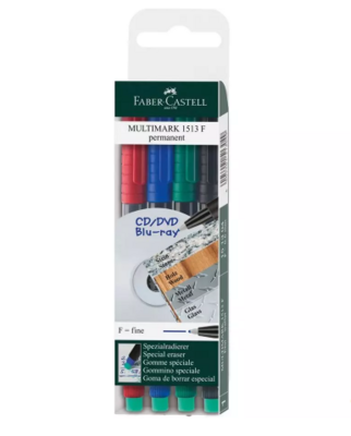 Faber Castell Multimark Permanent Overhead Marker , Set of 4 colours