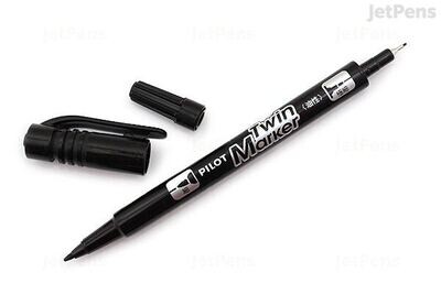 Pilot Twin Marker,  Oil-Based, Double-Sided, Pack of 12