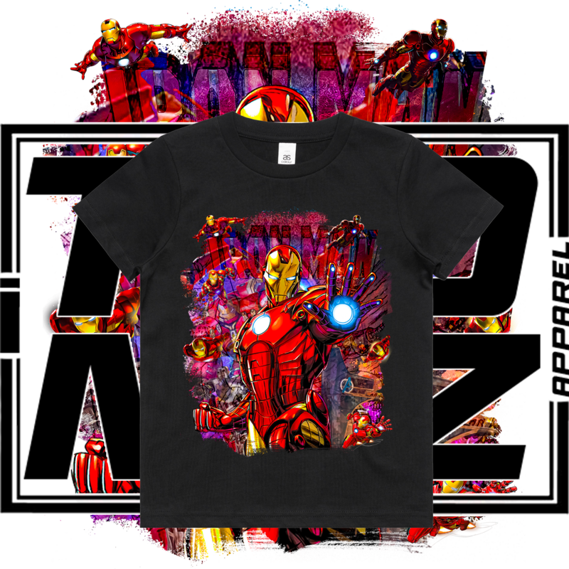 Ironman - Kids, Colour: ASColour Kids Tee - Black