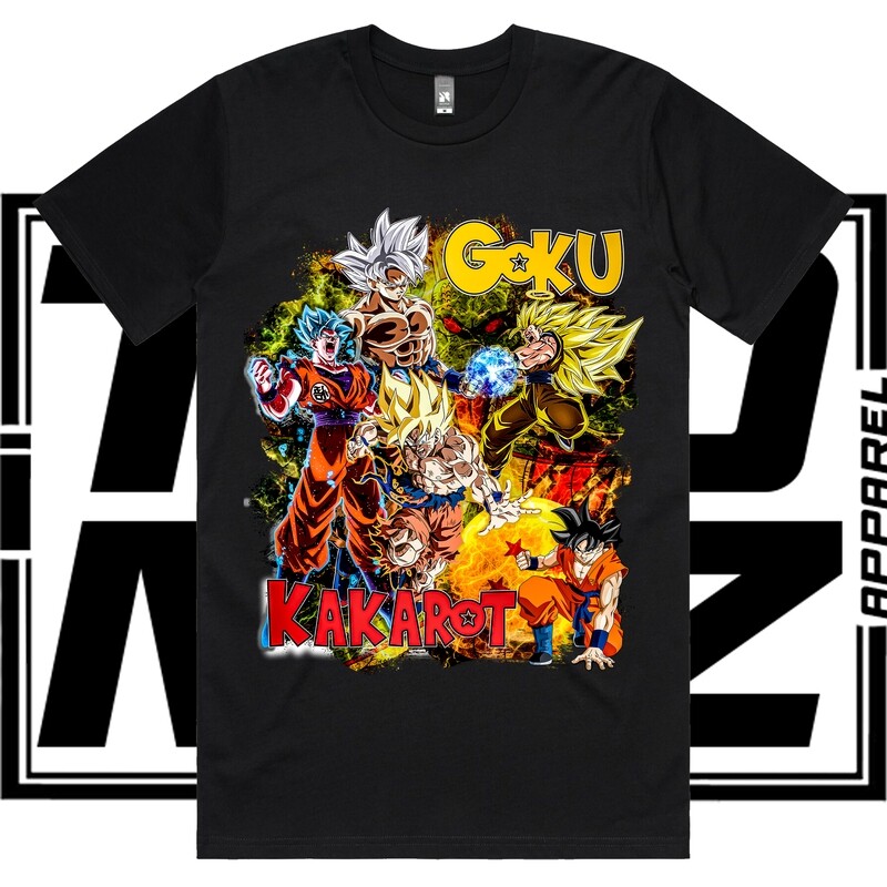 Goku - Kakarot, Style: Standard Classic Tee, Colour: Black