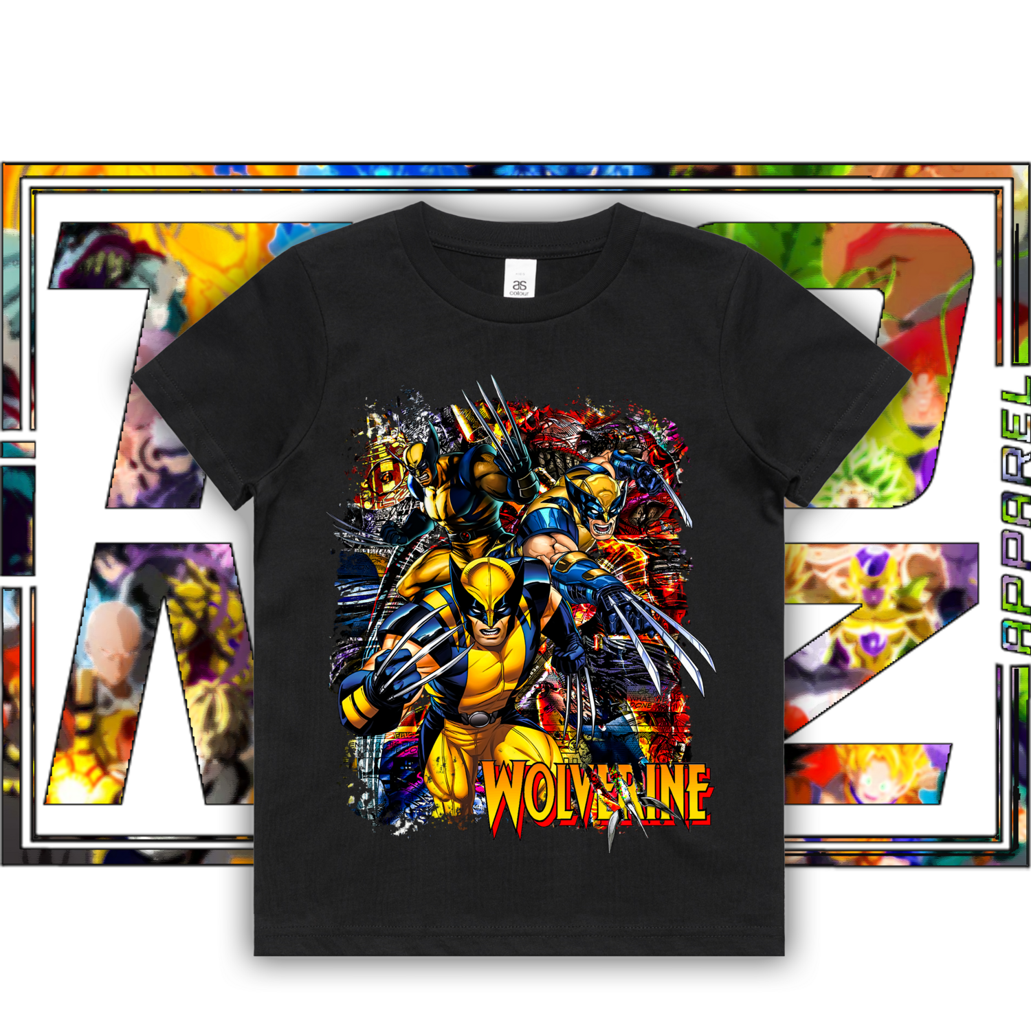 Wolverine - Kids, Colour: ASColour Kids Tee - Black