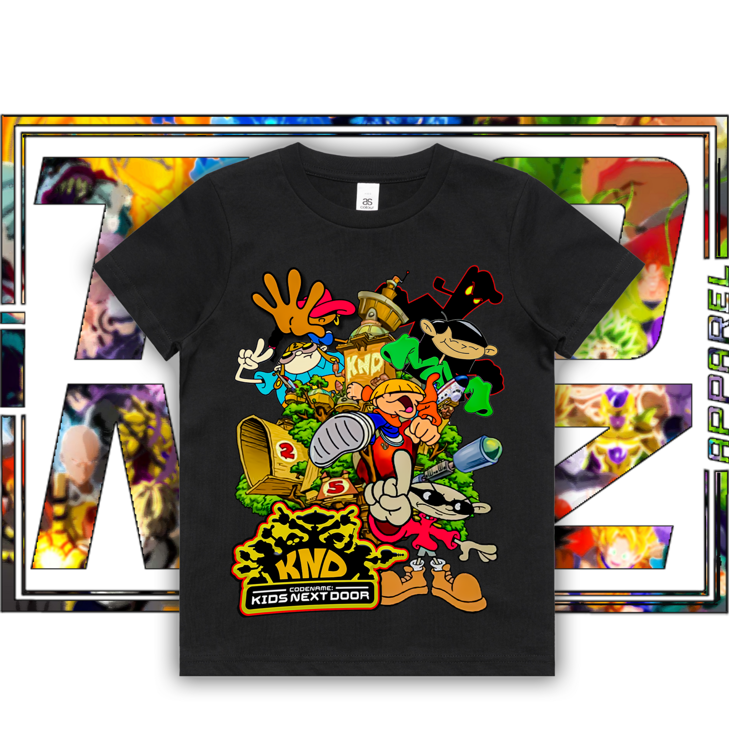 Kids Next Door - Kids, Colour: ASColour Kids Tee - Black