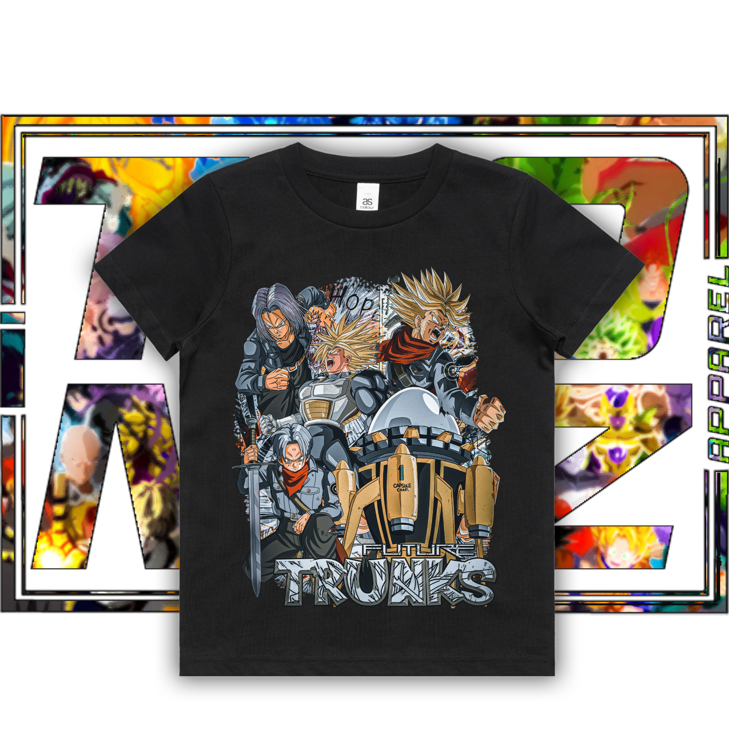 Future Truck - Kids, Colour: ASColour Kids Tee - Black